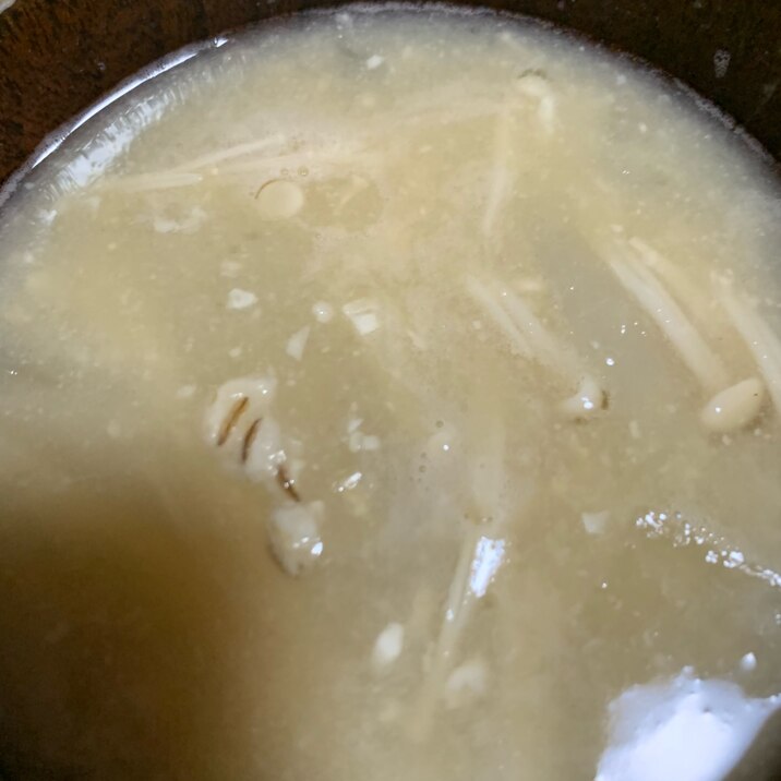 大根とえのきの味噌汁